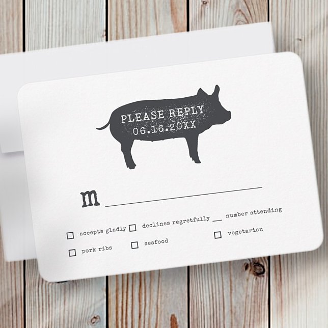 Enkelt Modern Rustic Land Jordbrukshus Bröllop OSA Kort (Skapare uppladdad)