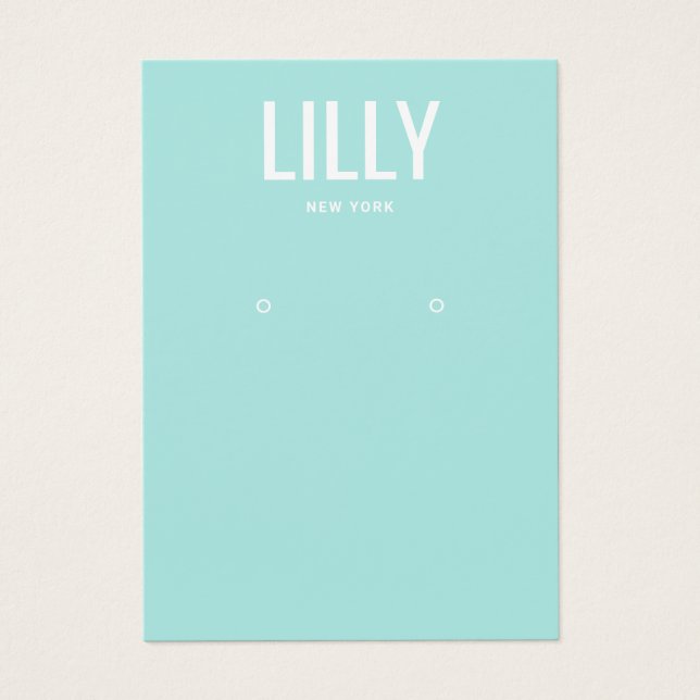 Enkelt modern turkoshöjande Visning-kort Visitkort (Framsidan)