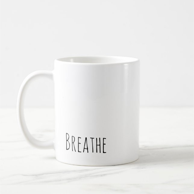 Enkelt, modernt "Andas"-påminnelse för din dag Kaffemugg (Vänster)