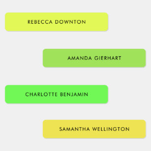 Enkelt modernt anpassat namn klistermärke