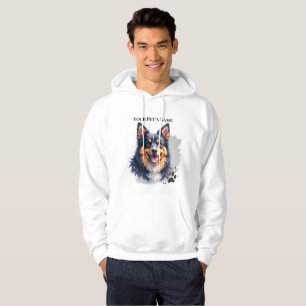 Enkelt modernt anpassat namn och foto för husdjur hoodie