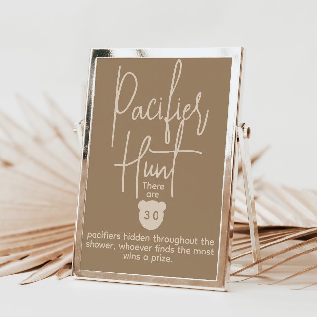 Enkelt modernt babyskor Nappar Hunt-spel Poster (Skapare uppladdad)