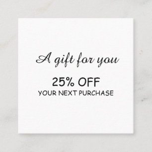 enkelt, modernt calligraphy-rabattkort rabattkort