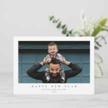 Enkelt modernt enkelfoto Gott nytt år