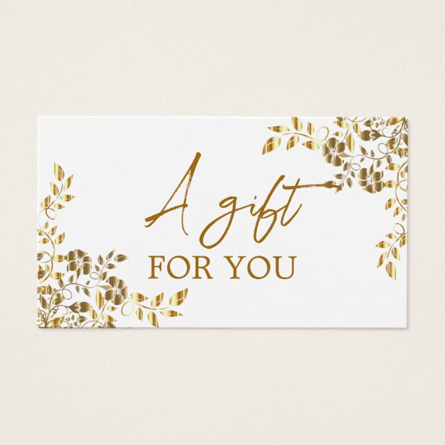 Enkelt modernt intyg för gåva av Wildblomma Visitkort (Framsidan)