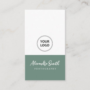 enkelt modernt logotyp fotograf Affärs Kort
