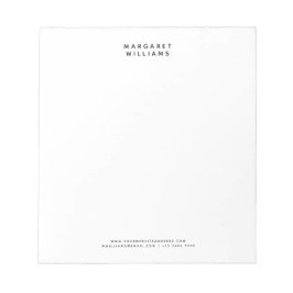 Enkelt, modernt, minimalistiskt kontor anteckningsblock