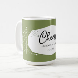 Enkelt modernt träd mönster kaffemugg