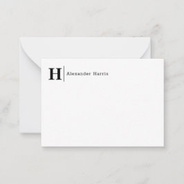 Enkelt modernt typografilinjelinje - Business Mono Anteckningskort