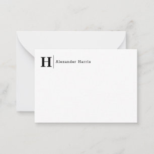 Enkelt modernt typografilinjelinje - Business Mono Anteckningskort