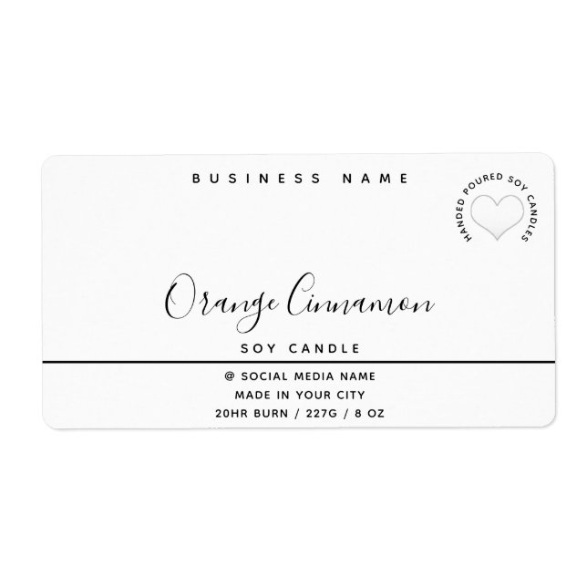 Enkelt modernt typografiskt vitt hjärtlabbprov fraktsedel (Framsidan)