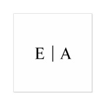 Enkelt Monogram Bröllop Logotyp Initialer