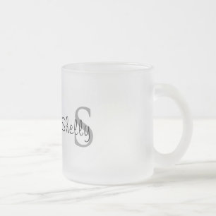 Enkelt Monogram Frostad Glasmugg