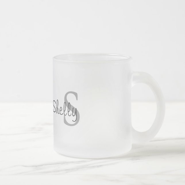 Enkelt Monogram Frostad Glasmugg (Höger)