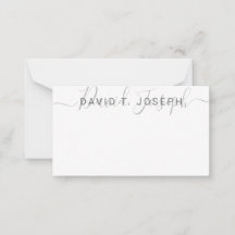 Enkelt monogram handskrivet minimalistiskt Grått