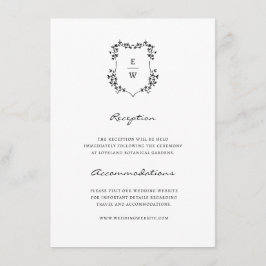 Enkelt monogram-höljeskort tilläggskort