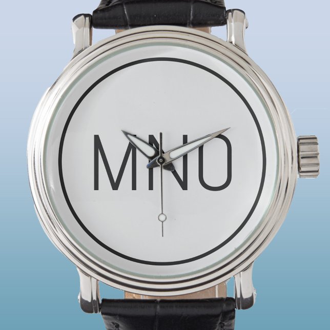 Enkelt monogram inledande armbandsur (Simple monogram initial personalized minimalist watch)