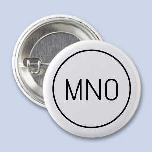 Enkelt monogram inledande knapp