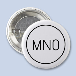 Enkelt monogram inledande knapp