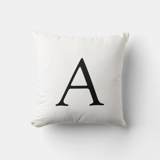 Enkelt monogram inledande kudde (Framsida)
