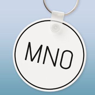 Enkelt monogram inledande nyckelring