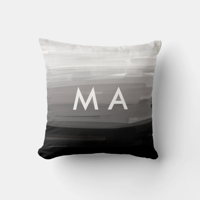 Enkelt monogram - lägg till ditt namn brev man min kudde (Framsida)