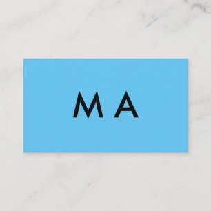 Enkelt monogram lägger till ditt namn brev man mi visitkort