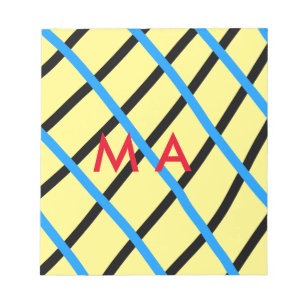 Enkelt monogram lägger till ditt namn brev man min anteckningsblock