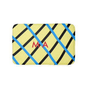 Enkelt monogram lägger till ditt namn brev man min badrumsmatta