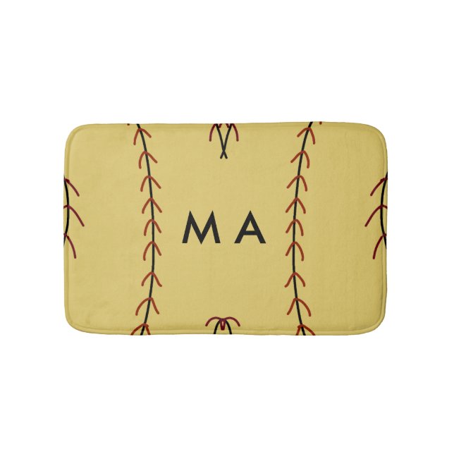 Enkelt monogram lägger till ditt namn brev man min badrumsmatta (Framsidan)