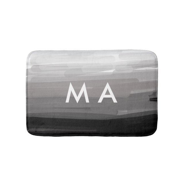 Enkelt monogram lägger till ditt namn brev man min badrumsmatta (Framsidan)