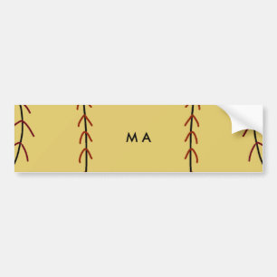 Enkelt monogram lägger till ditt namn brev man min bildekal