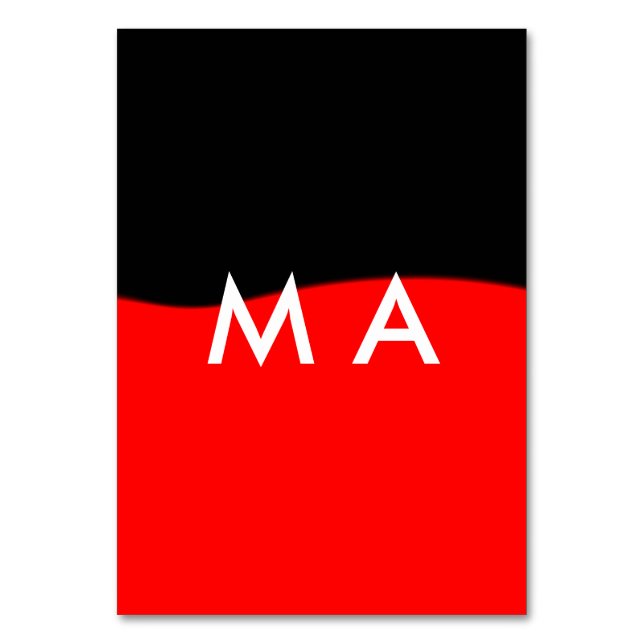 Enkelt monogram lägger till ditt namn brev man min bordsnummer (Framsidan)