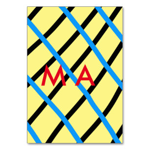 Enkelt monogram lägger till ditt namn brev man min bordsnummer