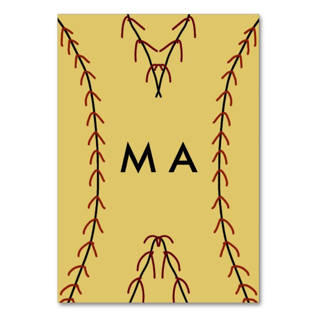 Enkelt monogram lägger till ditt namn brev man min bordsnummer (Framsidan)