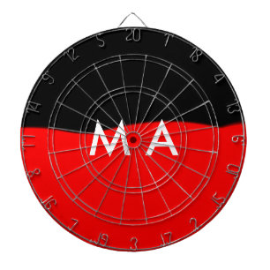 Enkelt monogram lägger till ditt namn brev man min darttavla