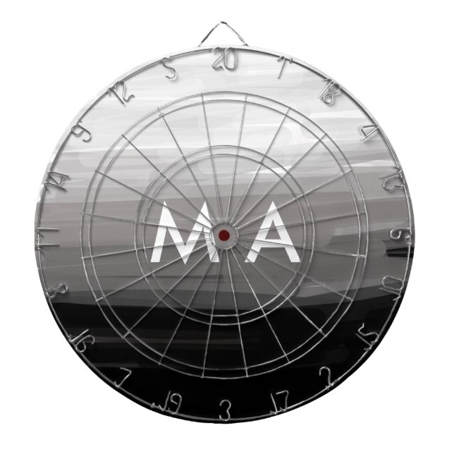 Enkelt monogram lägger till ditt namn brev man min darttavla (Framsidan)