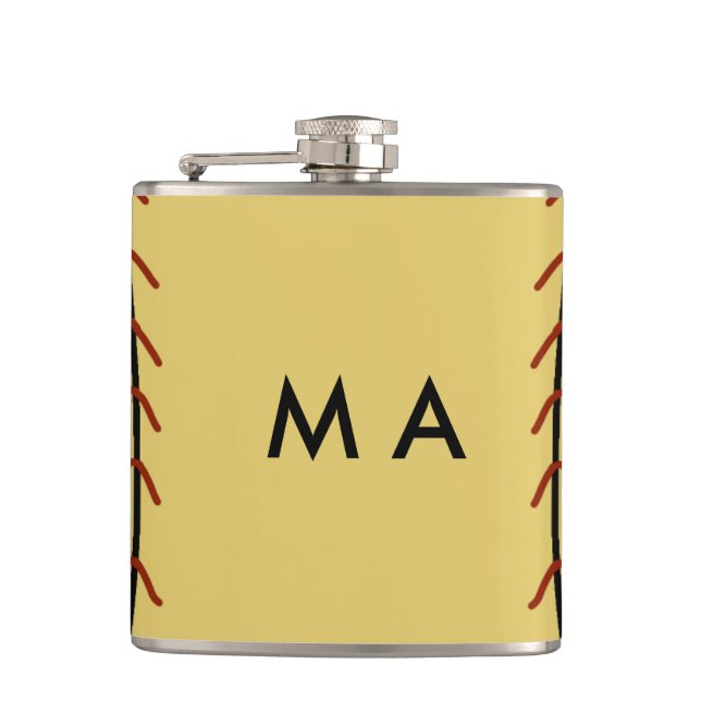 Enkelt monogram lägger till ditt namn brev man min fickplunta (Framsidan)