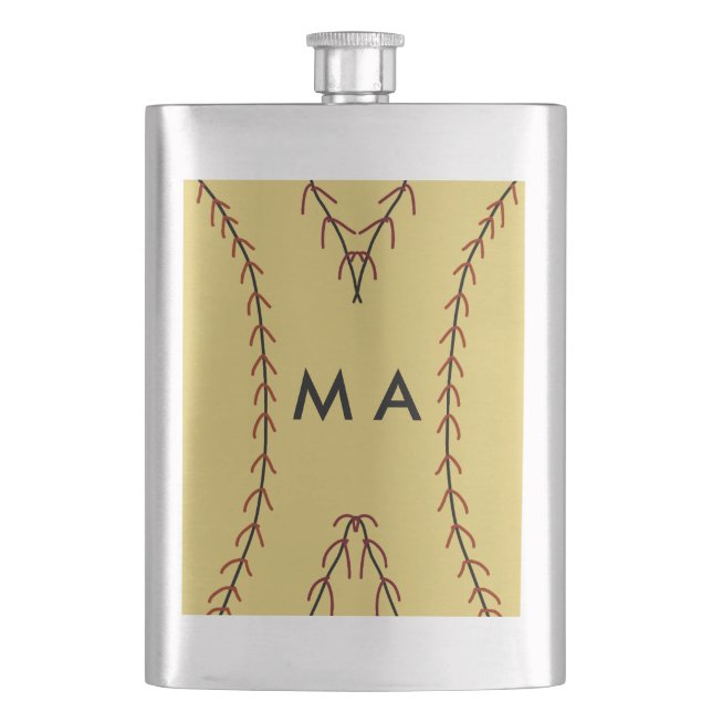 Enkelt monogram lägger till ditt namn brev man min fickplunta (Framsidan)