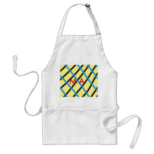 Enkelt monogram lägger till ditt namn brev man min förkläde