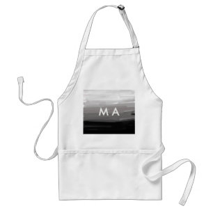 Enkelt monogram lägger till ditt namn brev man min förkläde