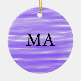 Enkelt monogram lägger till ditt namn brev man min julgransprydnad keramik