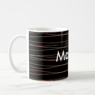 Enkelt monogram lägger till ditt namn brev man min kaffemugg