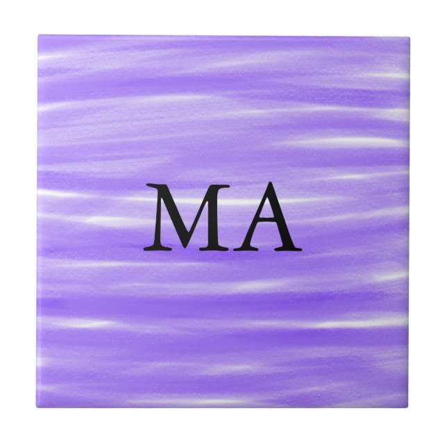 Enkelt monogram lägger till ditt namn brev man min kakelplatta (Framsidan)