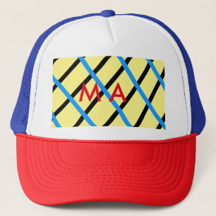 Enkelt monogram lägger till ditt namn brev man min keps