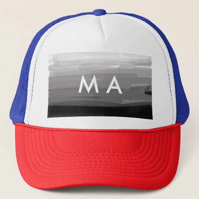 Enkelt monogram lägger till ditt namn brev man min keps (Framsida)