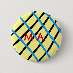 Enkelt monogram lägger till ditt namn brev man min knapp