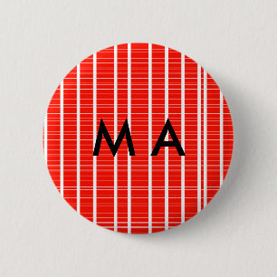Enkelt monogram lägger till ditt namn brev man min knapp