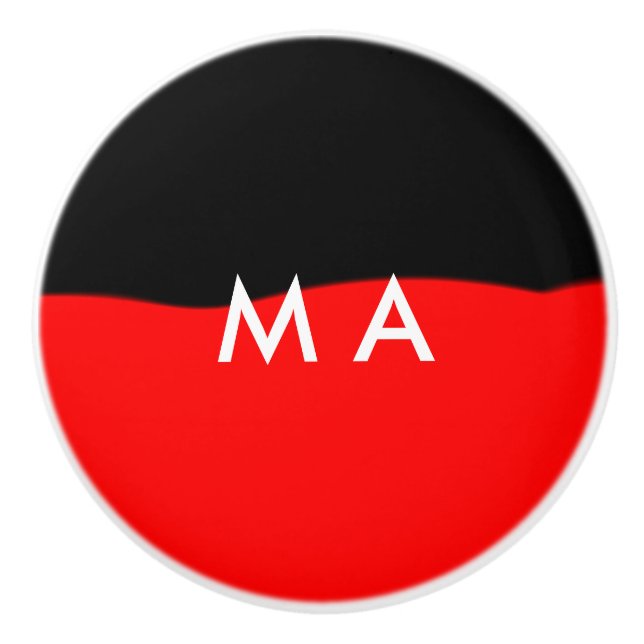 Enkelt monogram lägger till ditt namn brev man min knopp (Framsidan)