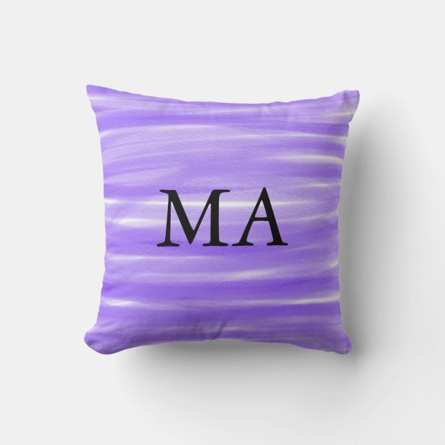 Enkelt monogram lägger till ditt namn brev man min kudde (Framsida)